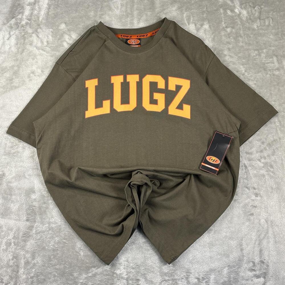 Lugz Logo Graphic T Shirt Olive Orange Streetwear Logo Tee